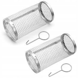 Lengvas grilio krepšelis kepimui apvaliai 20*9cm 2 vnt