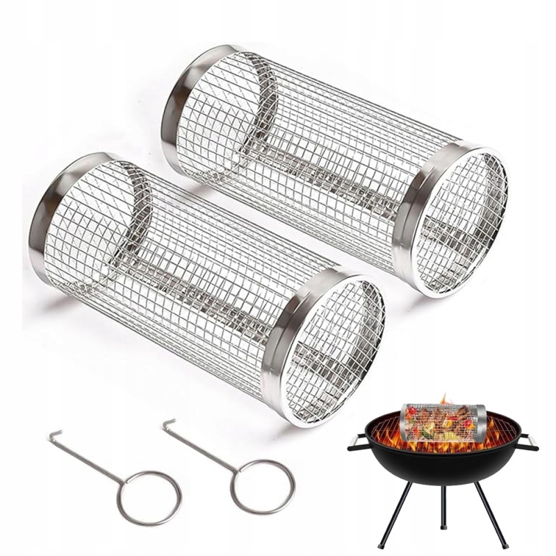 Stalo įrankių rinkinys grilio narvelių priedai stovyklavimui piknikui 2x