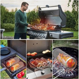 Stalo įrankių rinkinys grilio narvelių priedai stovyklavimui piknikui 2x