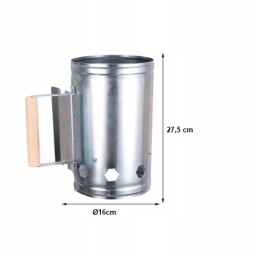 Kaminas anglims apkurti, grilis, židinys, kepsninė, 28x16cm, sidabrinis metalas