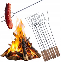 ️ Šakučių pagaliukai laužo grilyje dešra dešroms kepti 1,2 m 10 vnt  ️