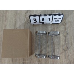 2vnt Rolling Type Camping BBQ Basket Priedai ant grotelių