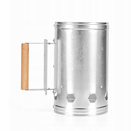 Dūmtraukis griliui apkurti anglies briketais ir ugnimi židinyje, xxl starteris