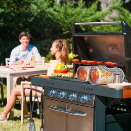 Daržovių kepimo krepšelis, grilio ritinys, besisukantis tinklelis, grotelės, 20x9cm