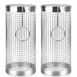 2 x daržovių kepimo krepšys, besisukantis tinklelis, rūkyklos grotelės, 20 cm