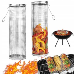 Krepšelis daržovėms ir bulvytėms kepti, grotelės, besisukančios grotelės, volelis griliui x2