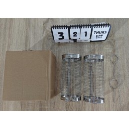 2 vnt daržovių grilio krepšelis, besisukantis grilio rinkinys