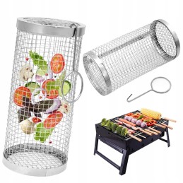 Cilindrinis grilio krepšelis - grilio priedai stovyklavimui bbq 9*20 cm 2 vnt