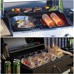 Cilindrinis grilio krepšelis - grilio priedai stovyklavimui bbq 9*20 cm 2 vnt