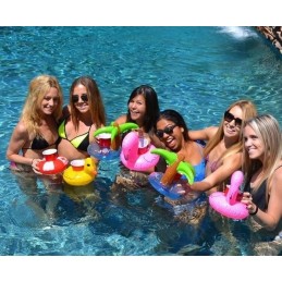 Salos pripučiamas alaus gėrimų laikiklis baseinui