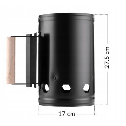 Kaminas anglies briketų kepsninei apšviesti