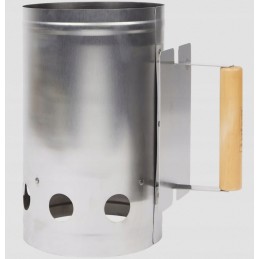 Kamino starteris griliui apšviesti anglies briketais, nerūdijantis plienas - bbq