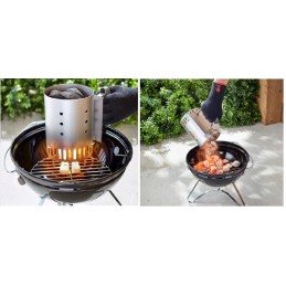 Kamino starteris griliui apšviesti anglies briketais, nerūdijantis plienas - bbq