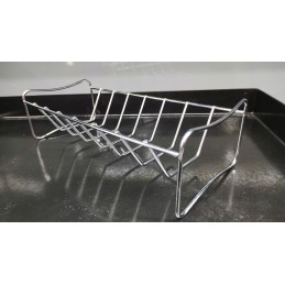 Grilis šonkauliukų ir bbq kepsnių kepimui, nerūdijančio plieno stovas