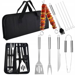 nerūdijančio plieno kepimo indų rinkinys praktiškame užtrauktuku užsegamame dėkle