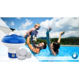 Chemikalų dozatorius chloro tabletės baseino plūdei 20g