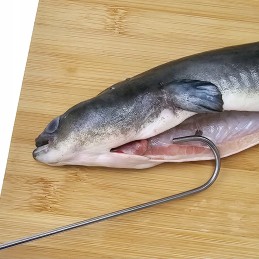 Kablys, kabliukai ungurinei žuviai rūkyti, 2 inox statramsčiai, 5 vnt