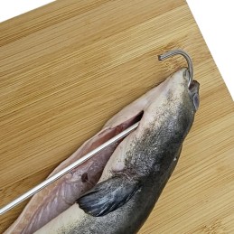 Kablys, kabliukai ungurinei žuviai rūkyti, 2 inox statramsčiai, 5 vnt