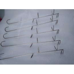 Kablys, kabliukai ungurinei žuviai rūkyti, 2 inox statramsčiai, 5 vnt