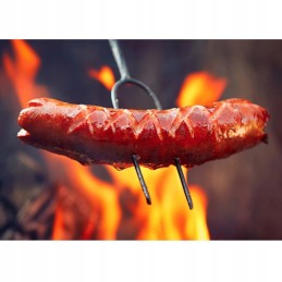 Dešros šakutės pagaliukai 120 cm, antgaliai nerūdijančio plieno, rinkinyje 10 vnt.