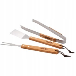 „Trys viename“ kepsninių indų rinkinys su medine rankena, gegužės dienos sodo reikmenys