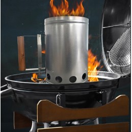 Kaminas greitam kepsninės uždegimui, metalinis, oe 16 cm, didelis, su rankena