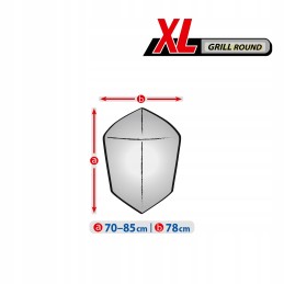 Vandeniui atsparus apvalus grilio dangtis, XL dydis