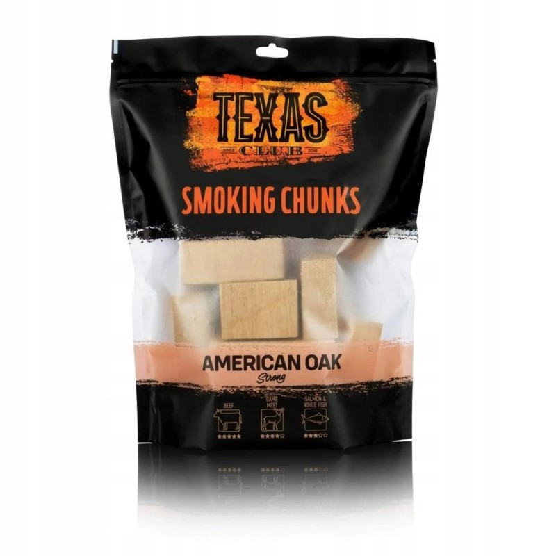 Rūkymo gabalai iš ąžuolo medienos 1kg Texas Club