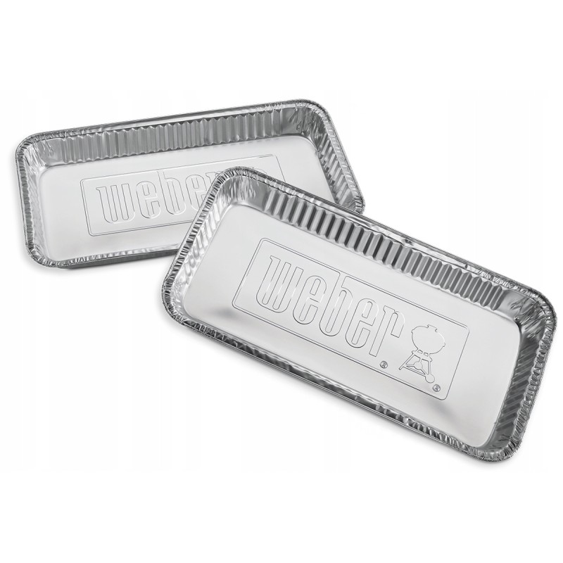 Aliuminio padėklai kepsniams nuvarvėti, stiprūs, rinkinys iš 5 Weber XL