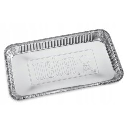 Aliuminio padėklai kepsniams nuvarvėti, stiprūs, rinkinys iš 5 Weber XL