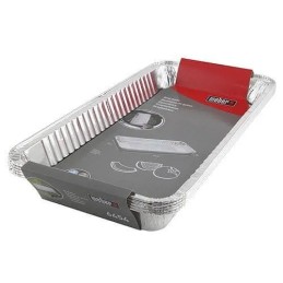 Aliuminio padėklai kepsniams nuvarvėti, stiprūs, rinkinys iš 5 Weber XL