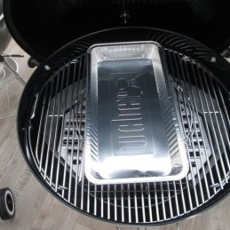 Aliuminio padėklai kepsniams nuvarvėti, stiprūs, rinkinys iš 5 Weber XL