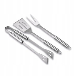 Grilio žnyplių rinkinys, mentelė, mėsos šakutė