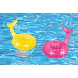 Pripučiamas gėrimų laikiklis paplūdimiui, baseinui, gėrimų padėkliukas