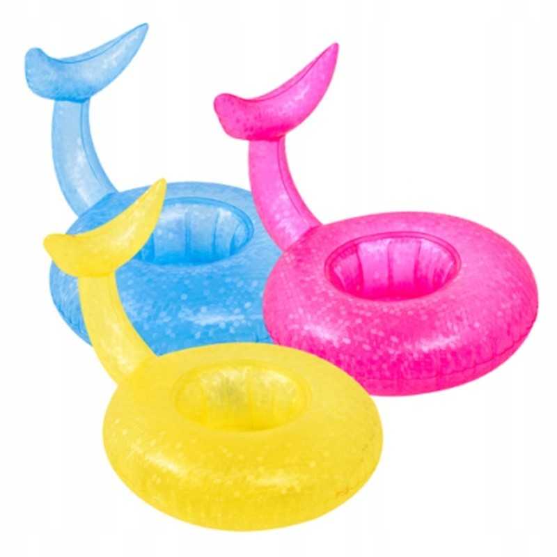 Pripučiamas gėrimų laikiklis paplūdimiui, baseinui, gėrimų padėkliukas