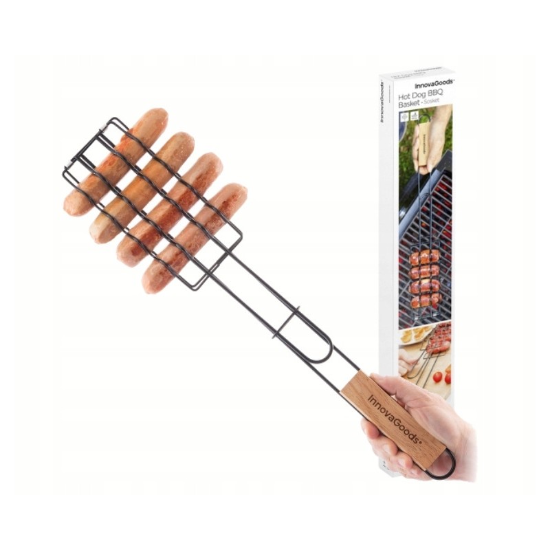 Grilio grotelės, dešrelių laikiklis