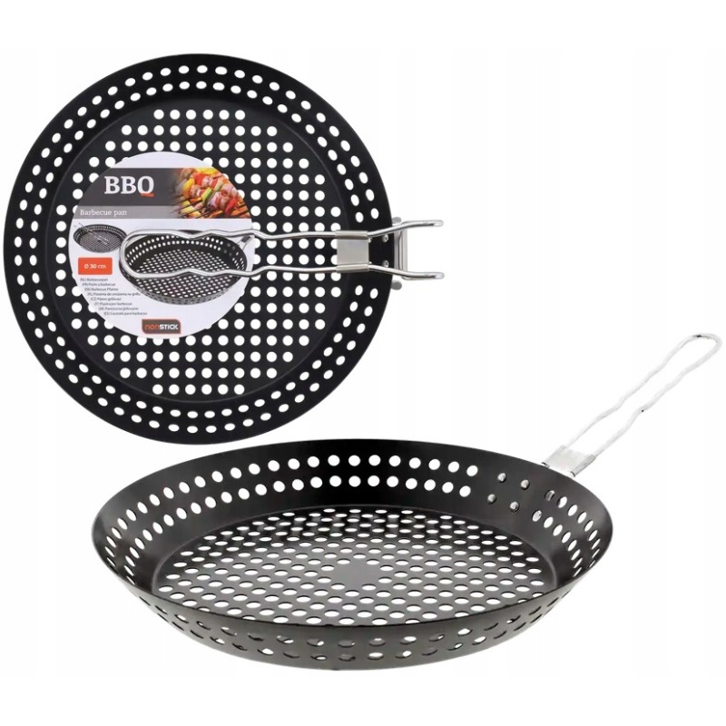 Grilio keptuvė be riebalų kepimui ant nepridegančių grotelių - bbq