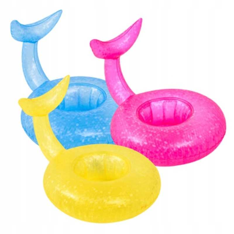 Pripučiamas gėrimų laikiklis paplūdimiui, baseinui, gėrimų padėkliukas