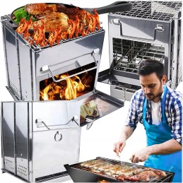 ⭐ BBQ Stove Rocket Stove turistinis nešiojamas sulankstomas sodo kempingas ⭐