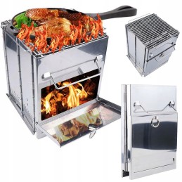 ⭐ BBQ Stove Rocket Stove turistinis nešiojamas sulankstomas sodo kempingas ⭐