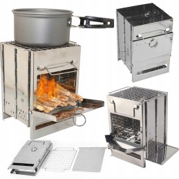 ⭐ BBQ Stove Rocket Stove turistinis nešiojamas sulankstomas sodo kempingas ⭐