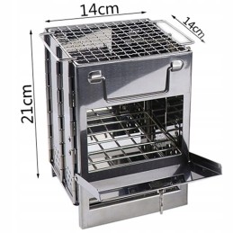⭐ BBQ Stove Rocket Stove turistinis nešiojamas sulankstomas sodo kempingas ⭐
