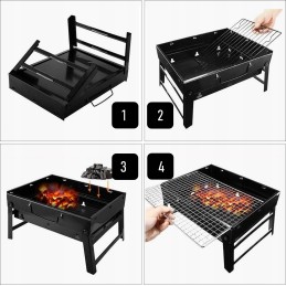 Nešiojama sulankstoma anglis turistinė kepsninė