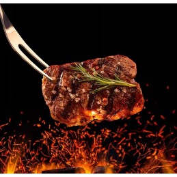 Didelis priedų rinkinys kepsninės įrankiai peilis žnyplės šakutė mentelė šepetys iešmai + dėklas 9 viename