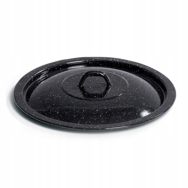 Juodai emaliuotas katilo dangtis, 34 cm