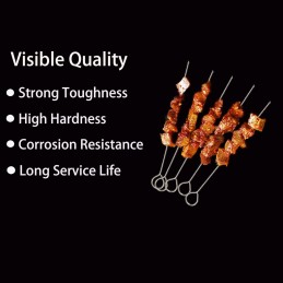 Metalinis grilio iešmas, plieninė mėsos adata, 10 cm x 50 vnt