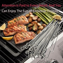 Metalinis grilio iešmas, plieninė mėsos adata, 10 cm x 50 vnt