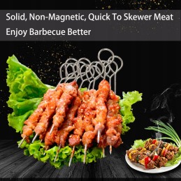 Metalinis grilio iešmas, plieninė mėsos adata, 10 cm x 50 vnt