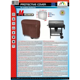 Vandeniui atsparus apsauginis dangtelis, skirtas medžio anglims arba dujinėms sodo kepsninėms