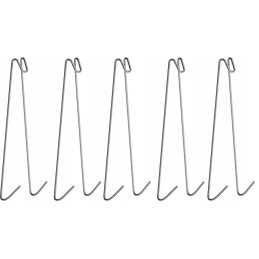 Žuvies rūkymo kabliukai 3,5x3,5x12,3 cm 5 vnt. nerūdijančio plieno ruda